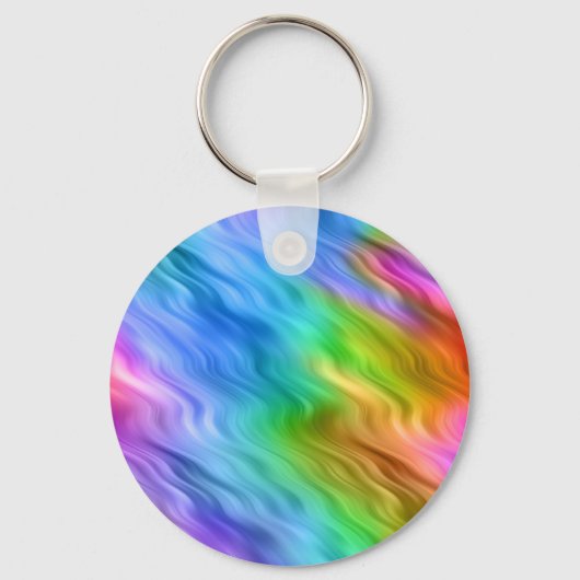 Blue Pansy Wavy Texture Sleutelhanger (Voorkant)