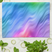 Blue Pansy Wavy Texture Theedoek (Gevouwen)