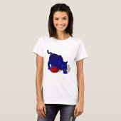 Blue Panther Mascot T-shirt (Voorkant volledig)