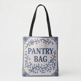 "BLUE PANTRY BAG" - CHINOISERIE TOTE  TOTE BAG