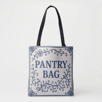 "BLUE PANTRY BAG" - CHINOISERIE TOTE TOTE BAG