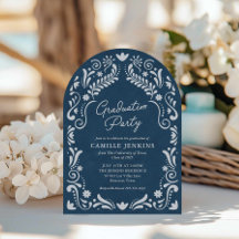 Blue Papel Picado Foto Afstuderen