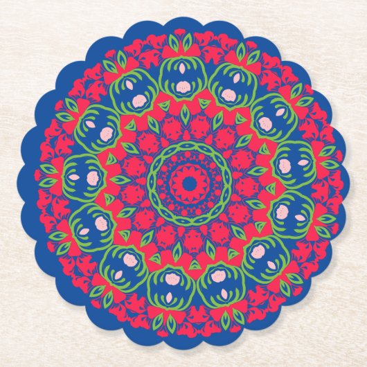 Blue Paper Onderzetter voor Bar, Feesten, Feest (Voorkant)