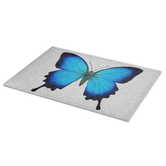 Blue Papilio Ulysses Butterfly Cutting Board Snijplank (Hoek)