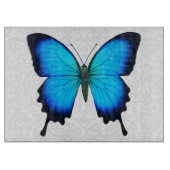 Blue Papilio Ulysses Butterfly Cutting Board Snijplank (Voorkant)