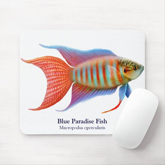 Blue Paradise Fish Mousepad Muismat (Met muis)