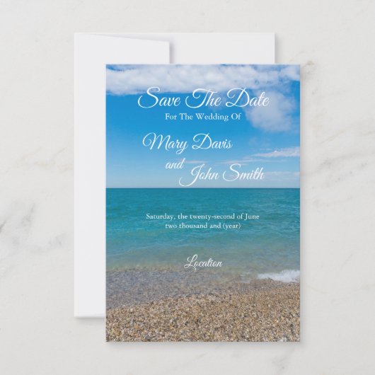 Blue Paradise in Michigan bewaar de datum Save The Date (Voorkant)