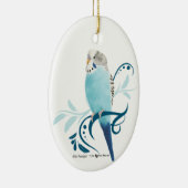 Blue Paraket Ceramic Ornament (Rechts)