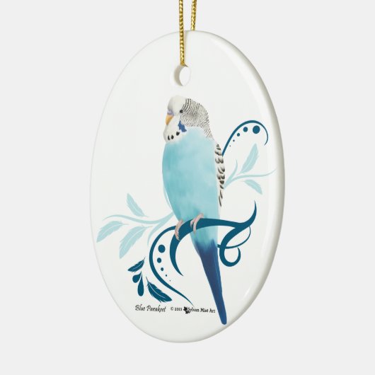 Blue Paraket Ceramic Ornament (Links)