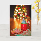 Blue Paraket Kerstmis gevouwen Wenskaart Kaart (Gele Bloem)