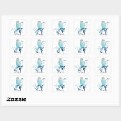 Blue Paraket Vierkante Sticker (Vel)