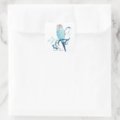 Blue Paraket Vierkante Sticker (Tas)