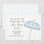 Blue Parasol Shower Kaart (Voorkant / Achterkant)