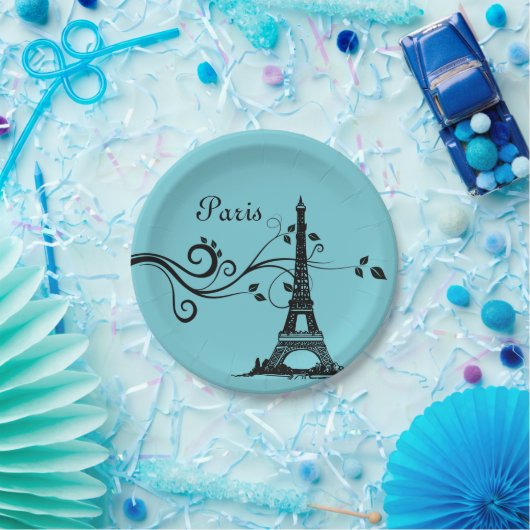 Blue Paris Bord (Feest)
