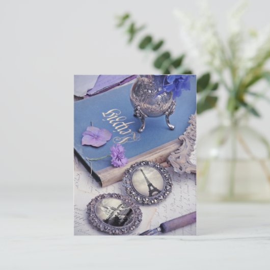  Blue Paris foto Briefkaart (Staand voorkant)