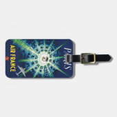 Blue  Paris Frans Air Travel Europe Bagagelabel (Voorkant horizontaal)