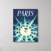 Blue  Paris Frans Air Travel Europe Canvas Afdruk (Voorkant)