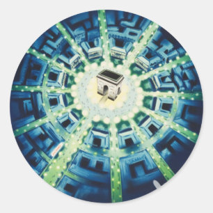 Blue Paris Frans Air Travel Europe Ronde Sticker