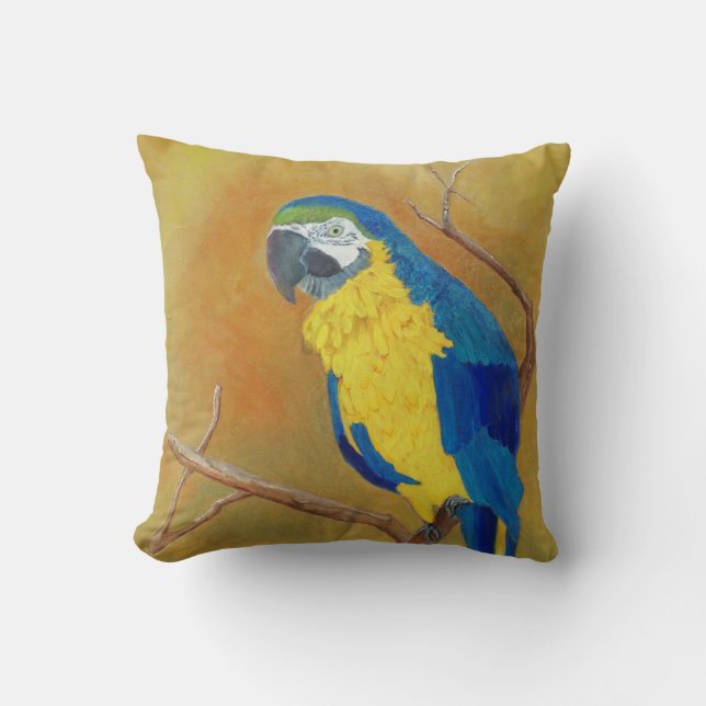 Blue Parrot American MoJo Pillow Kussen (Voorkant)