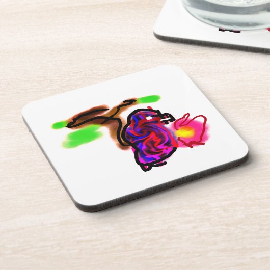 Blue parrot  bier onderzetter (Linkerzijde)