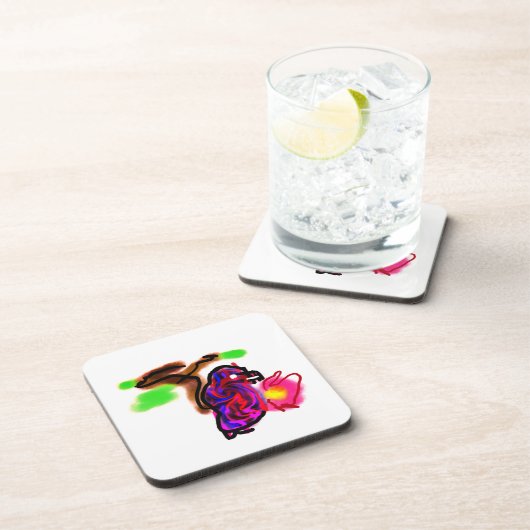 Blue parrot  bier onderzetter (Rechterzijde)