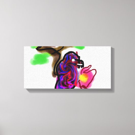 Blue parrot  canvas afdruk (Voorkant)