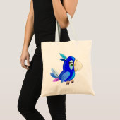 Blue Parrot Canvas tas Fun - schilderen (Voorkant (product))
