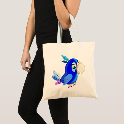 Blue Parrot Canvas tas Fun - schilderen (Voorkant (product))