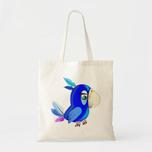 Blue Parrot Canvas tas Fun - schilderen
