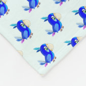 Blue Parrot Fleece Blanket (Hoek)