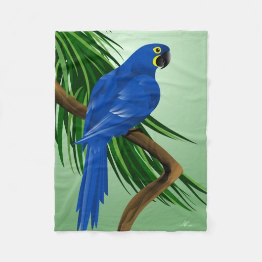 Blue Parrot Gifts Fleece Deken (Voorkant)