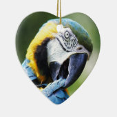 Blue Parrot Keramisch Ornament (Rechts)