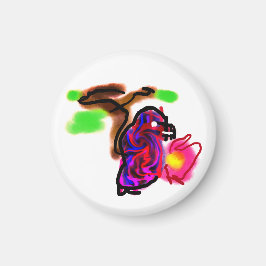 Blue parrot  magneet