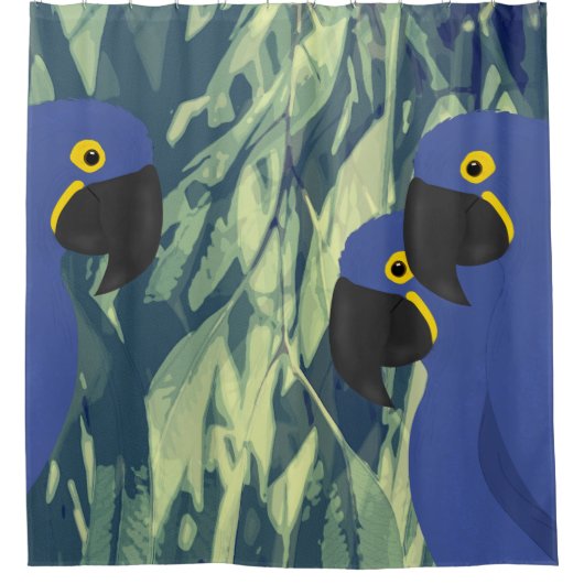Blue Parrot Shower-gordijn Douchegordijn (Voorkant)