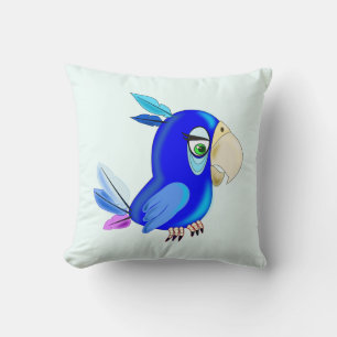 Blue Parrot-Sierkussen - Aangepaste kleuren Kussen