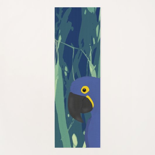 Blue Parrot Yoga Mat (Voorkant)