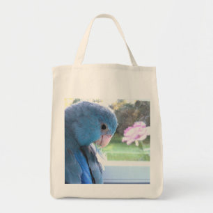 Blue Parrotlet Grocery Canvas tas Parrot draagtas