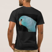 Blue Parrotlets rots zwart mannen T-shirt (Achterkant)