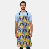 Blue Parrots Apron Schort (Gedragen)