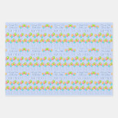 Blue Party Balloons Kind Happy Birthday Inpakpapier Vel (Voorkant)