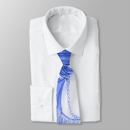 Blue Party Girl Flapper Stropdas (Gebonden)