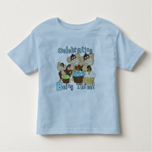 Blue Party Monkeys 3e Verjaardag T-shirts en gesch