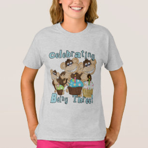 Blue Party Monkeys 3e Verjaardag T-shirts en gesch
