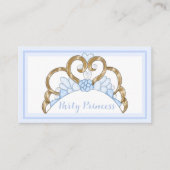 Blue Party Princess Visitekaartje (Voorkant)