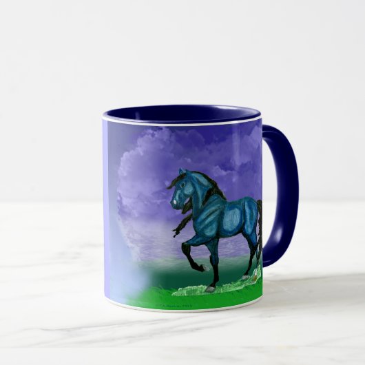 Blue Paso Fino Horse Mok (Voorkant rechts)