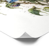 Blue Passion Flower Art Print Poster (Hoek)