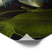 Blue Passion Flower Art Print Poster (Hoek)