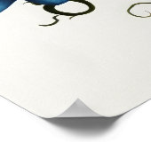 Blue Passion Flower Art Print Poster (Hoek)