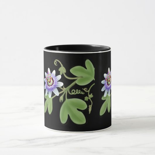 Blue Passion Flower Vine Mok (Midden)