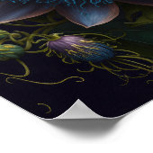 Blue Passion Flowers Art Print Poster (Hoek)